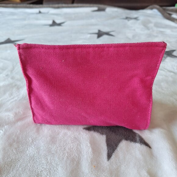 Bath & Body Works Canvas Cosmetic Bag "Looking Good" Floral Embroidered - Picture 3 of 7